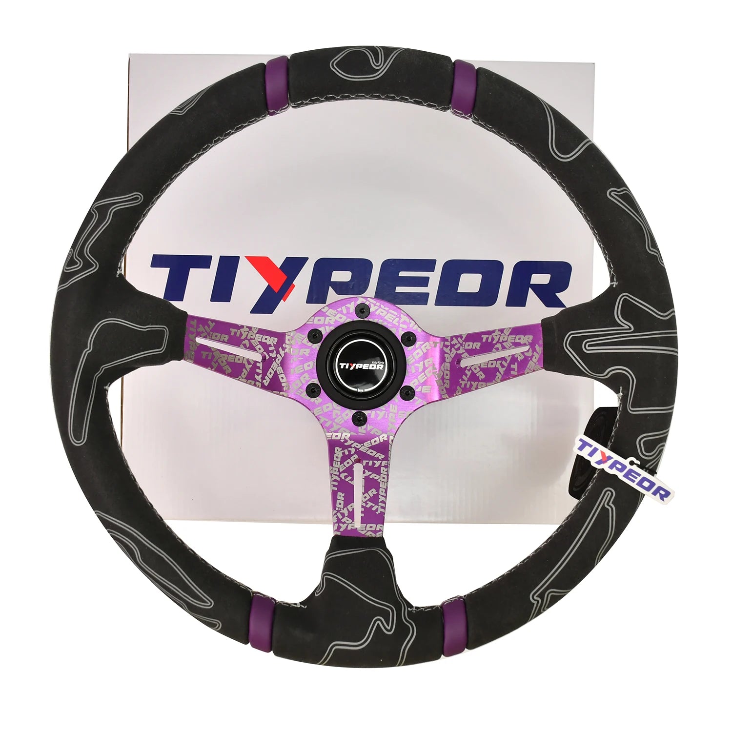 JDM Sport Steering Wheel in Suede and Leather with Deep Dish Design
