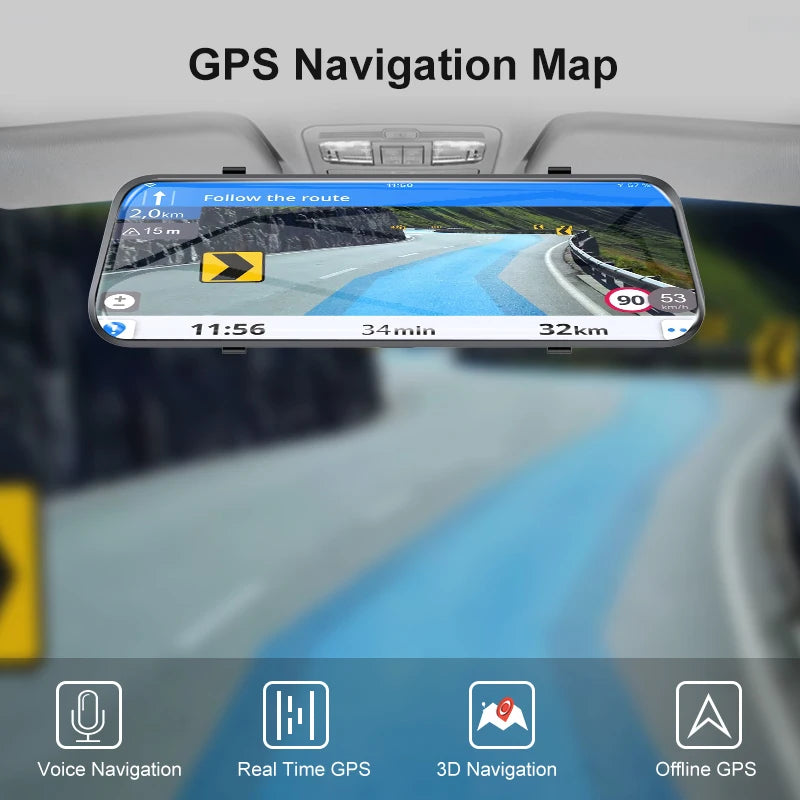 10-Inch Android Mirror Dash Cam
