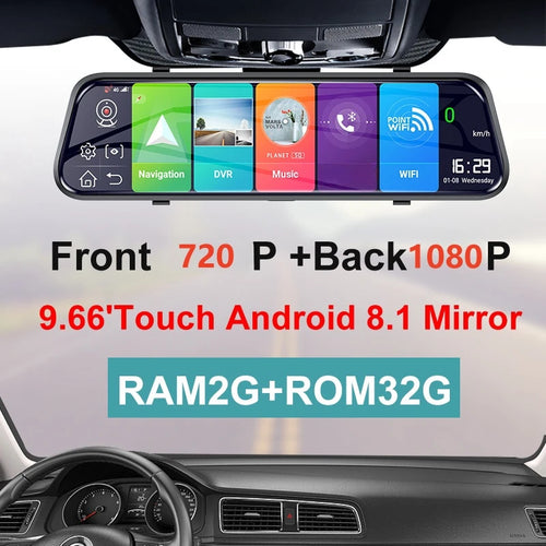 10-Inch Android Mirror Dash Cam