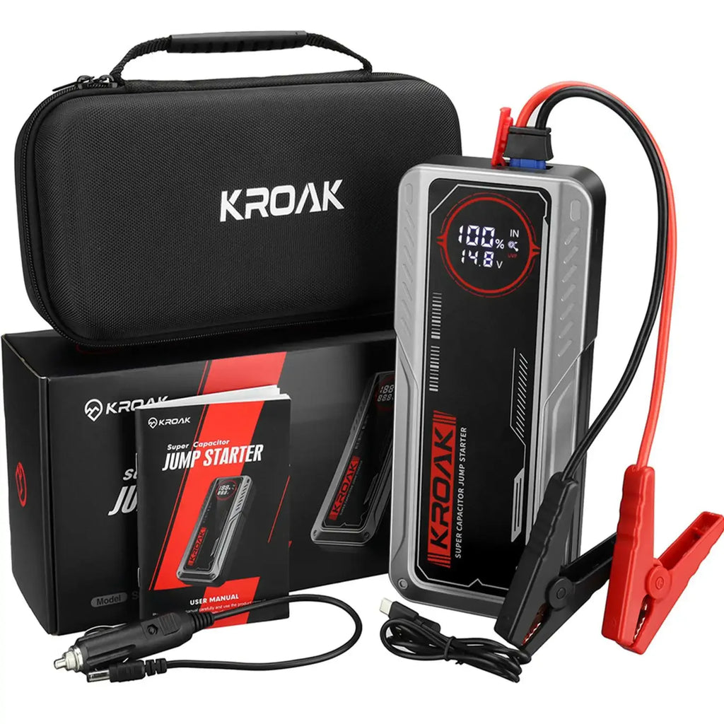 1200A Supercapacitor Portable Car Jump Starter Device