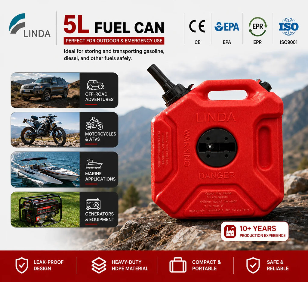 1.3-Gallon Leak-Proof Fuel Can