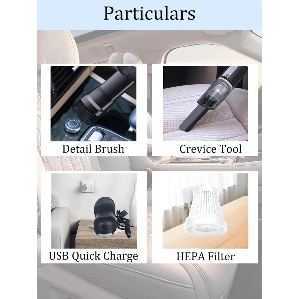 Wireless Rechargeable Mini Car Vacuum Cleaner