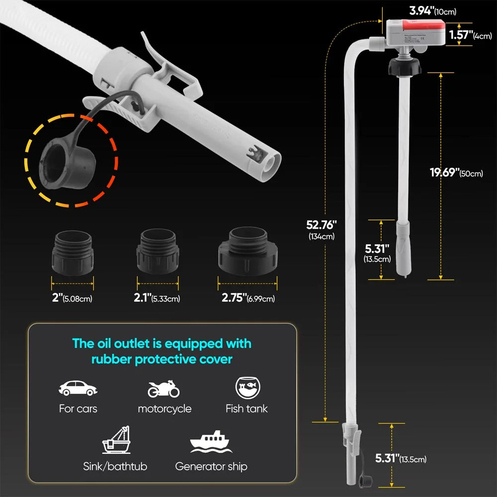 Automatic Fuel Transfer Pump with Auto-Stop Sensor(3.2 GPM)